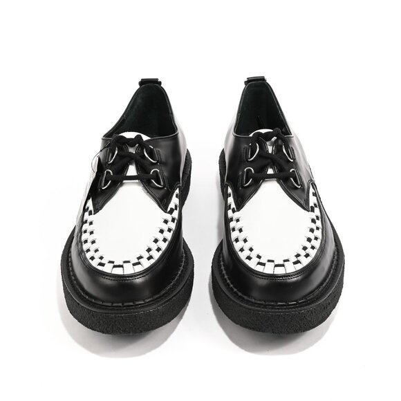 NEW George Cox Black & White Hatton Creepers - UK 11, US 12